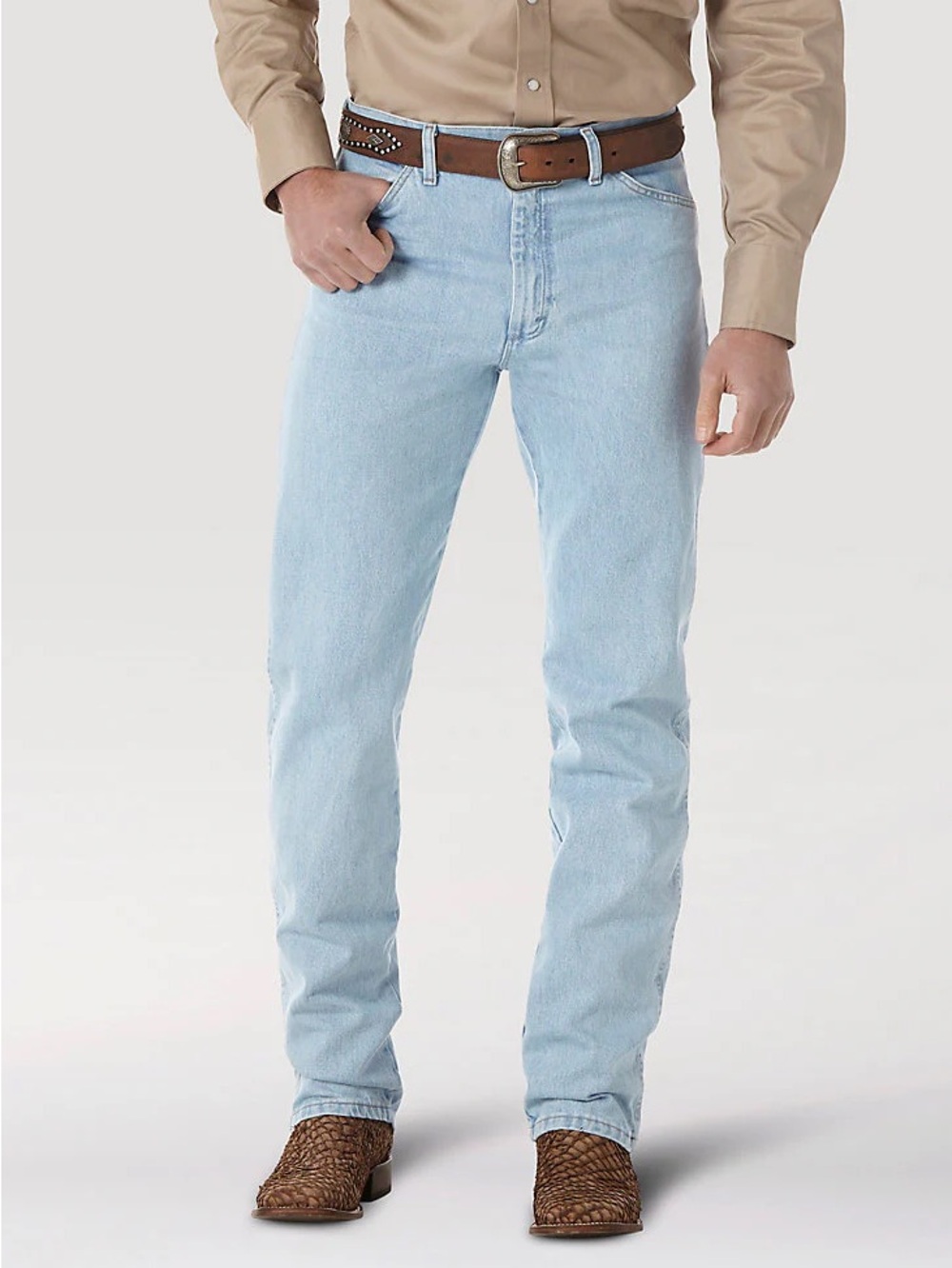 Wrangler Cowboy Cut Regular Fit Bleach Style 13MWZGH - Picture 2 of 14